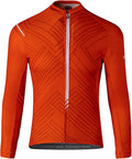 Santic Cycling Jersey Men'S Long Sleeve Bike Reflective Full Zip Bicycle Shirts with Pockets Sporting Goods > Outdoor Recreation > Cycling > Cycling Apparel & Accessories Santic Red-1134 Large 
