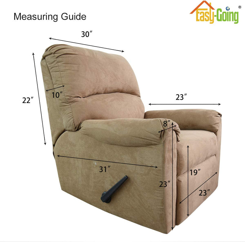 Easy-Going Thickened Recliner Stretch Slipcover, Sofa Cover, Furniture Protector with Elastic Bottom, 4 Pieces Couch Shield, Sturdy Fabric Slipcover for Kids Children (Recliner Gray) Home & Garden > Decor > Chair & Sofa Cushions Easy-Going   