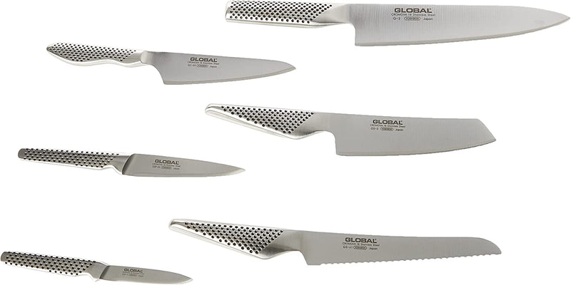 Global 35Th Anniversary Special Edition 7-Piece Knife Set Containing 6 Knives & 1 Knife Block – Cromova 18 High Carbon Stainless Steel Home & Garden > Kitchen & Dining > Kitchen Tools & Utensils > Kitchen Knives Global   