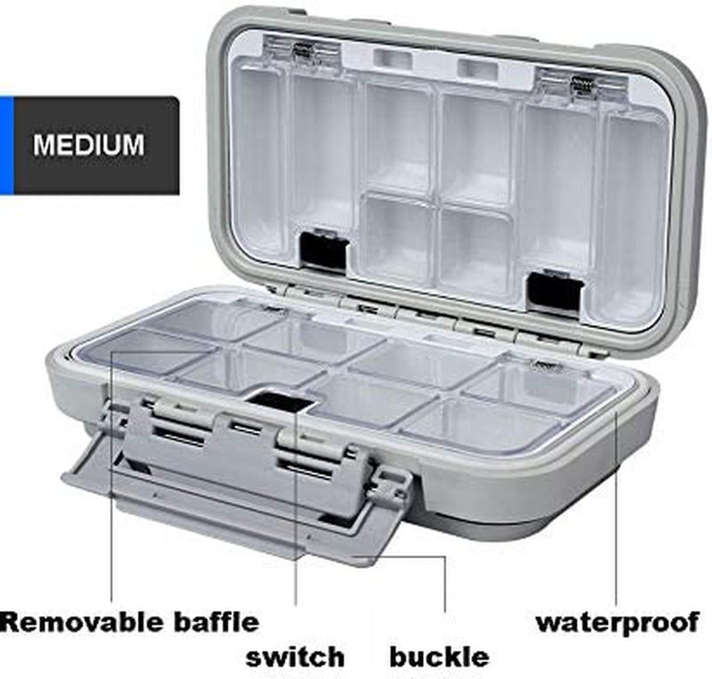 LESOVI Fishing Lure Boxes, -Waterproof Portable Tackle Box Organizer with Storing Tackle Set Plastic Storage - Mini Utility Lures Fishing Box, Small Organizer Box Containers for Trout, Jewelry, Bead… Sporting Goods > Outdoor Recreation > Fishing > Fishing Tackle LESOVI   