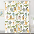 MESHELLY Baby Boy Nursery Jungle Safari Curtains 42(W) X 63(H) Inch Rod Pocket Kids Children Play Forest Lion Animal Printed Curtains for Living Room Bedroom Window Drapes Treatment Fabric 2 Panels Home & Garden > Decor > Window Treatments > Curtains & Drapes MESHELLY Safari Animals 52(W) x 84(H) 