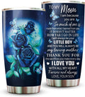Mom Gifts from Daughters - 20Oz Stainless Steel Insulated Sunflower Mom Tumbler - Christmas, Valentine'S Day, Mom Birthday Gifts, Mothers Day Gifts from Daughter for Mom, New Mom, Bonus Mom Home & Garden > Kitchen & Dining > Tableware > Drinkware FamilyGater A1 Blue 1 Count (Pack of 1) 