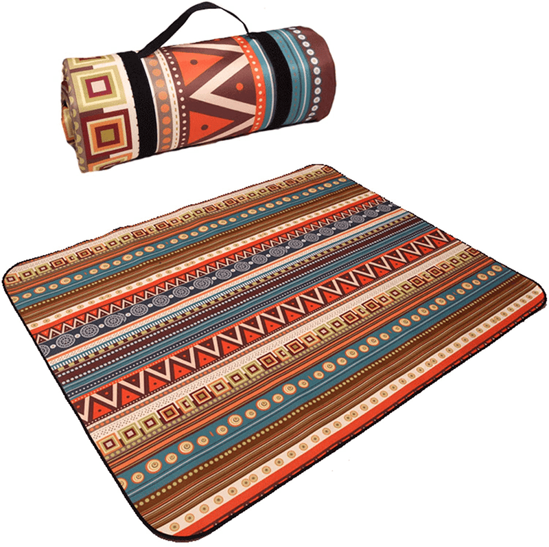 57"x 79" Large Beach Blanket, Outdoor Picnic Sand Proof Waterproof Camping Blanket, Durable Foldable Oxford Family Mat, Portable Picnic Mat for Travel, Hiking, Music Festival, Lawn, Outing Home & Garden > Lawn & Garden > Outdoor Living > Outdoor Blankets > Picnic Blankets VLONCA 79''x79''  