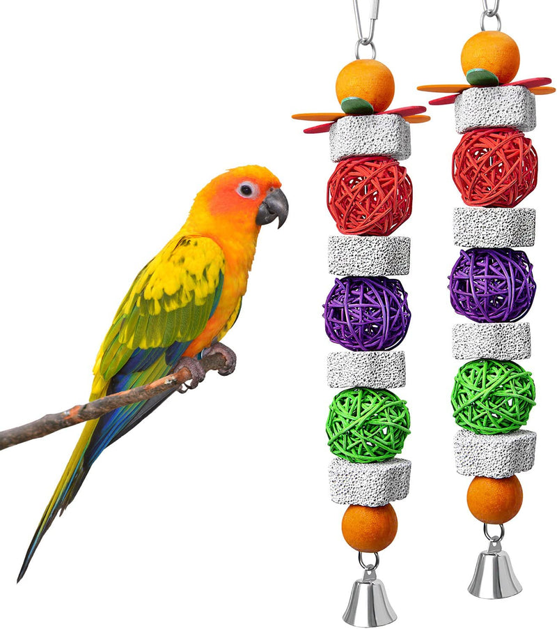 GATMAHE Chewing Toys for Large Bird African Greys Parrots Doves Macaws Cockatoo, Finches Wooden Block Toys for Climbing, Chewing, Unraveling and Preening Animals & Pet Supplies > Pet Supplies > Bird Supplies > Bird Toys GATMAHE XS(14.37"x6.06")x2  