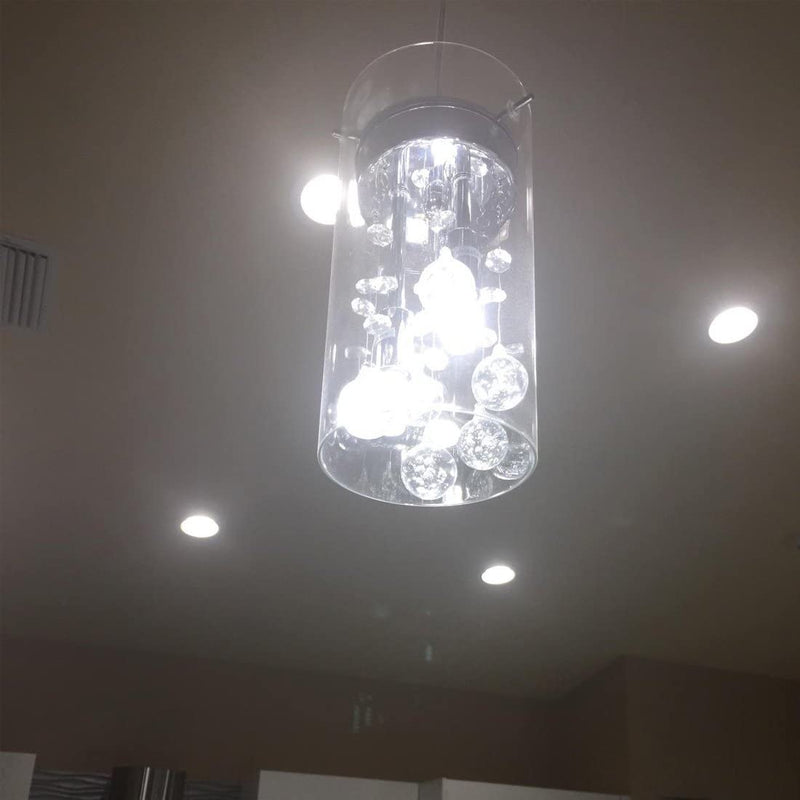 Truelite Modern G9 Glass Pendant Crystal Hanging Light Fixture Dimmable and Hight Adjustable Pendant Light Home & Garden > Lighting > Lighting Fixtures AXILAND   
