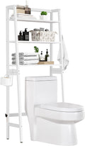 Mallking Toilet Storage Rack, 3 -Tier Over-The-Toilet Bathroom Spacesaver - 100% Wood and Easy to Assemble(Black) Home & Garden > Household Supplies > Storage & Organization MallKing Classic White  