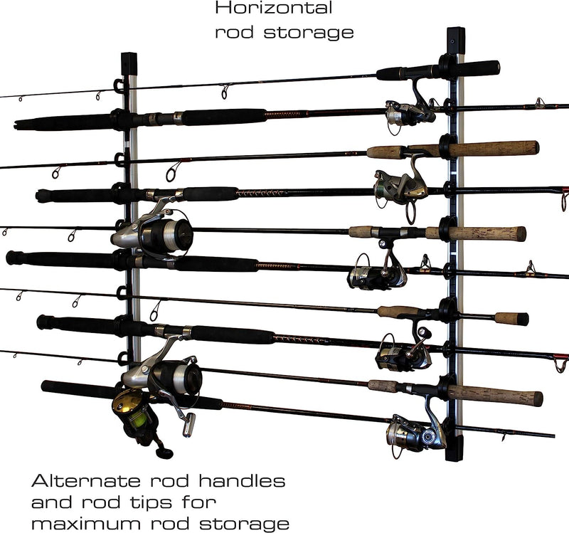 Rush Creek Creations All Weather Fishing Rod Storage Wall, Ceiling, or Garage Rack, Aluminum 10 Rod Sporting Goods > Outdoor Recreation > Fishing > Fishing Rods Rush Creek Creations   