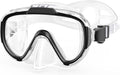 Norabidea Swim Goggles Adult, anti Fog Snorkel Diving Goggles, Clear View Tempered Glass Swimming Mask with Nose Cover Sporting Goods > Outdoor Recreation > Boating & Water Sports > Swimming > Swim Goggles & Masks Norabidea Black Adult 