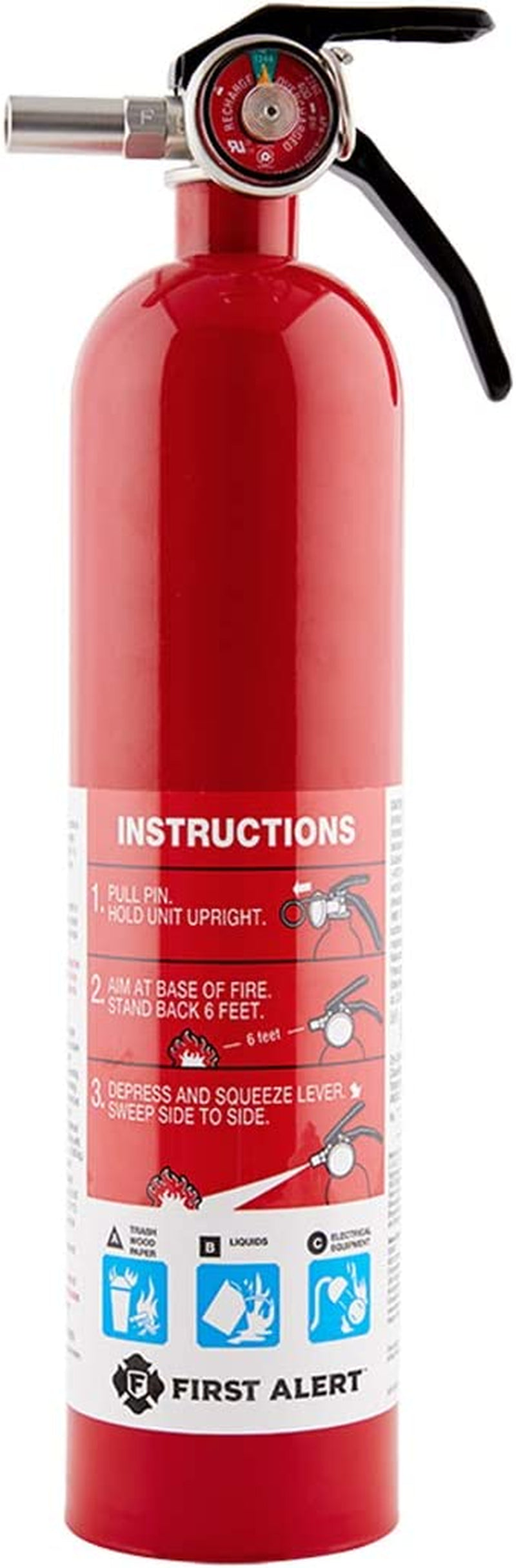 First Alert DHOME1 FE1A10G195 Fire Extinguisher, 2.5 Lb, Pewter Sporting Goods > Outdoor Recreation > Fishing > Fishing Rods First Alert HOME1 Fire Extinguisher 