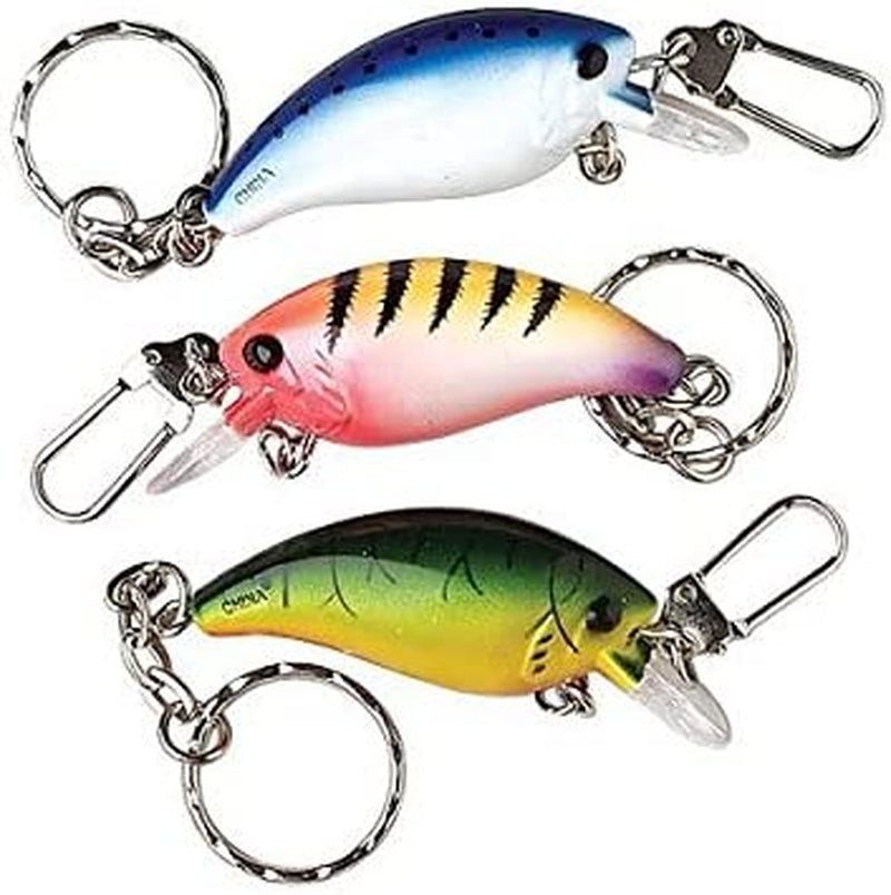 U.S. Toy Dozen Assorted Design Fishing Lure Keychain Rings - 3" Sporting Goods > Outdoor Recreation > Fishing > Fishing Tackle > Fishing Baits & Lures U.S. Toy   