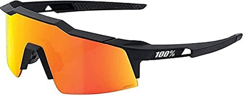 100% Speedcraft XS Sport Performance Sunglasses - Sport and Cycling Eyewear (Soft TACT Black - Hiper Red Multilayer Mirror) Sporting Goods > Outdoor Recreation > Cycling > Cycling Apparel & Accessories 100%   