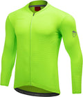 Santic Men'S Cycling Jersey Long Sleeve UV Sun Protection UPF 50+ Reflective Full Zipper Biking Jersey Shirts with Pockets Sporting Goods > Outdoor Recreation > Cycling > Cycling Apparel & Accessories Santic Green-178 XX-Large 