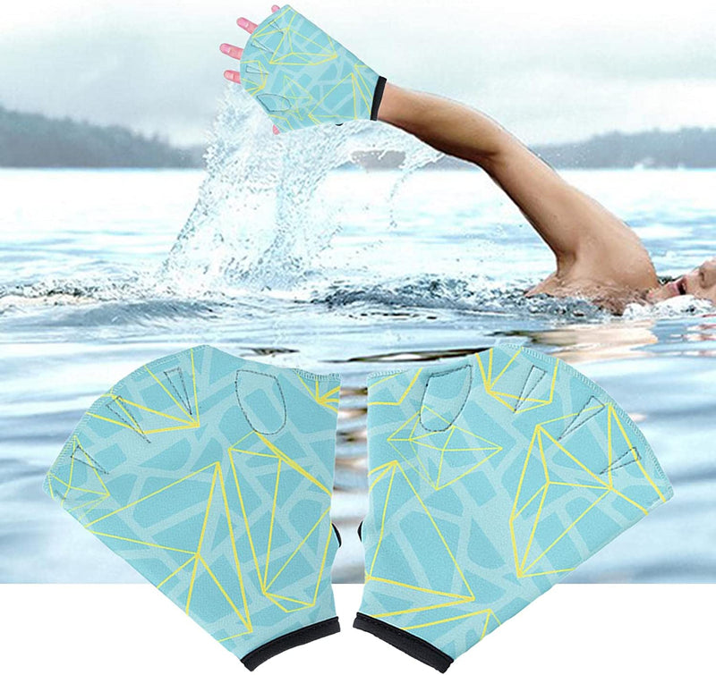 B Baosity Swimming Webbed Gloves Water Aerobics Surfing Water Resistance Training Gloves with Wrist Strap Sporting Goods > Outdoor Recreation > Boating & Water Sports > Swimming > Swim Gloves B Baosity   