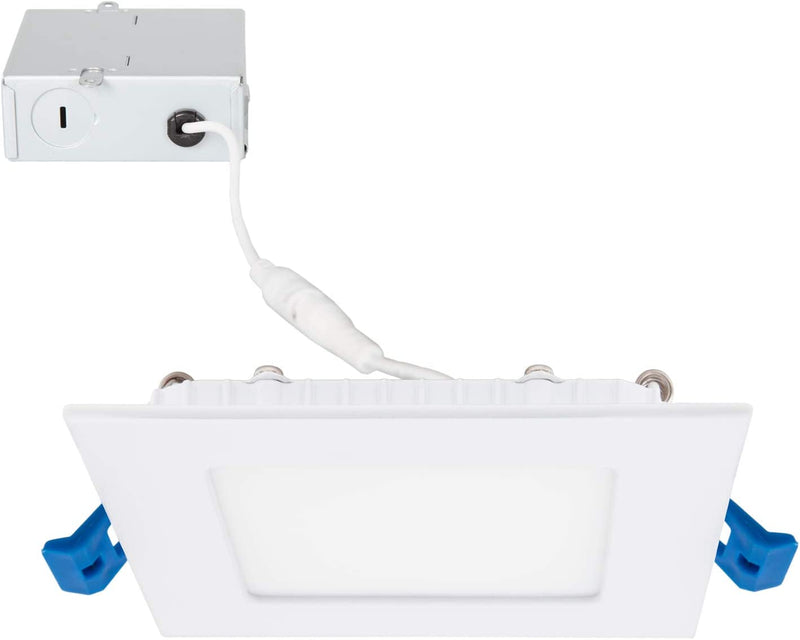Maxxima 4 In. Slim LED Downlight Canless Square Dimmable 700 Lumens 5000K Daylight Junction Box Included Home & Garden > Lighting > Flood & Spot Lights Maxxima 2700K  