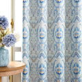 Grey Blackout Curtains Bedroom 63Inch Floral Room Darkening Thermal Insulated Curtain Panels for Living Room Retro Jacobean Window Drapes for Guest Room Grommet Top 2 Panels Home & Garden > Decor > Window Treatments > Curtains & Drapes FMFUNCTEX Baroque/ Blue 50"W x 63"L 
