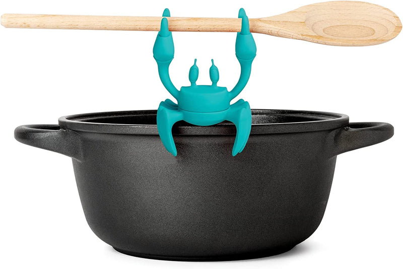 OTOTO Red the Crab Silicone Utensil Rest - Kitchen Gifts, Silicone Spoon Rest for Stove Top - Heat-Resistant Kitchen and Grill Utensil Holder - Non-Slip Spoon Holder Stove Organizer, Steam Releaser