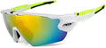 Bicycle Eyewear Glasses Outdoor Sports Cycling Glasses Cycling Glasses Polarized Windproof Myopia Cycling Goggles Sporting Goods > Outdoor Recreation > Cycling > Cycling Apparel & Accessories 2022 White Frame + Black Metal + Green Black Foot Cover  