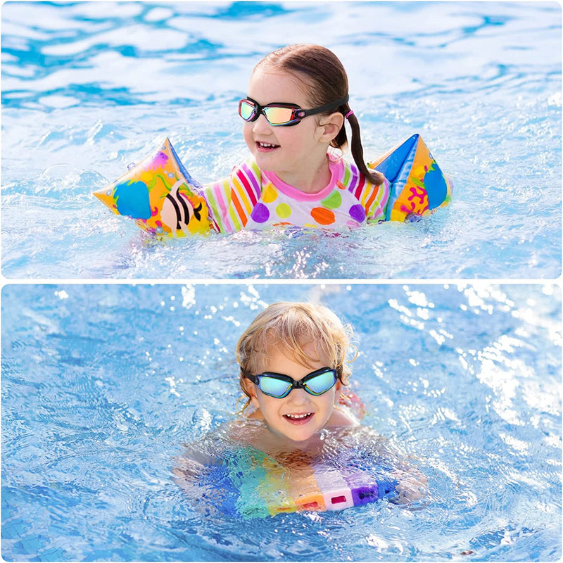 Elimoons Kids Swim Goggles for Child Teen Boys Age 6-15, anti Fog No Leak-2Pack Sporting Goods > Outdoor Recreation > Boating & Water Sports > Swimming > Swim Goggles & Masks Elimoons   