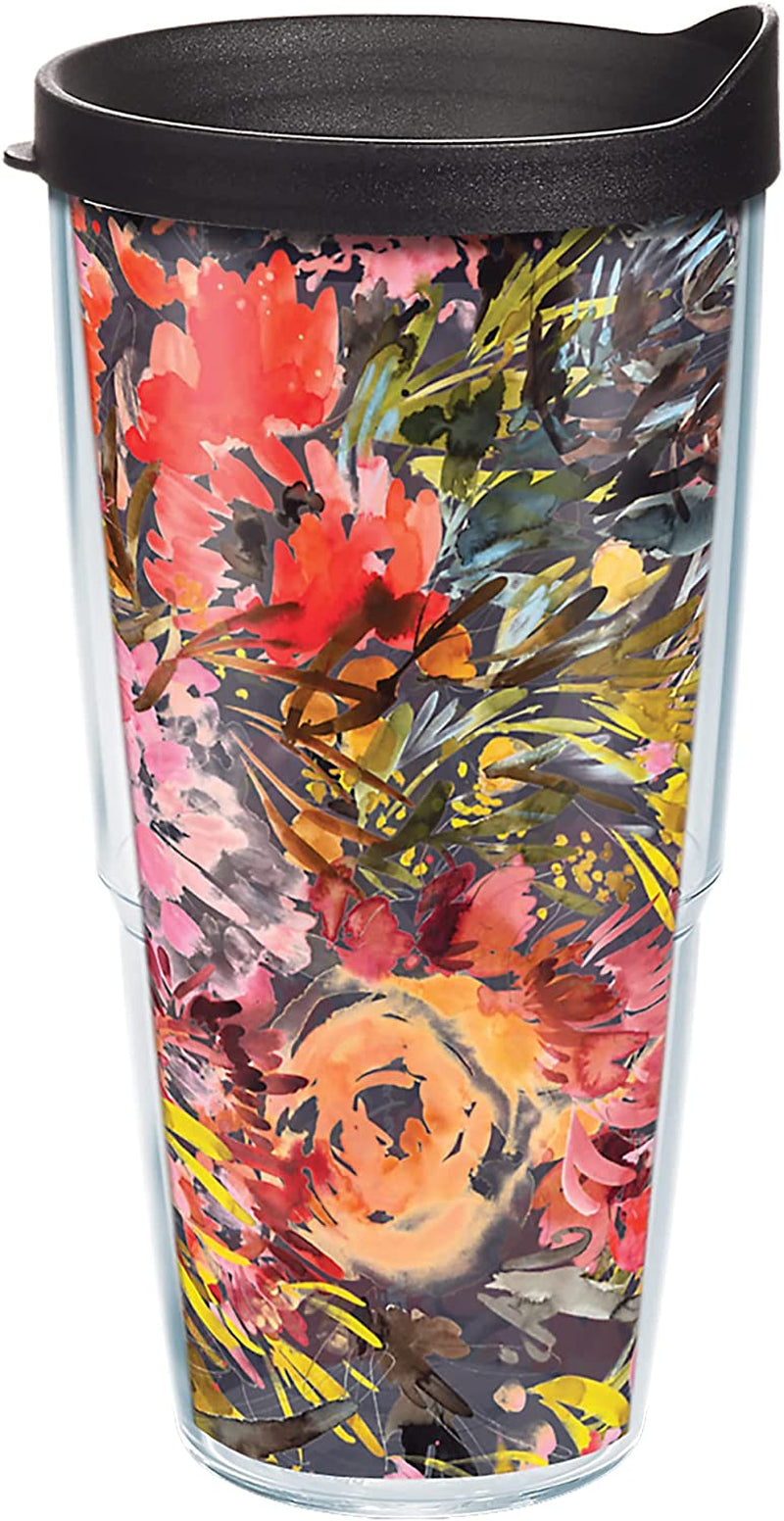 Tervis Made in USA Double Walled Kelly Ventura Floral Collection Insulated Tumbler Cup Keeps Drinks Cold & Hot, 16Oz 4Pk - Classic, Assorted Home & Garden > Kitchen & Dining > Tableware > Drinkware Tervis Bright Floral 24oz - Classic 