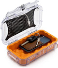 Evergreen 56 Clear Waterproof Dry Box Protective Case with Colored Rubber Insert - Travel Safe / Mil Spec / USA Made - for Tackle Organization of Cameras, Phones, Camping, Fishing, Tacklebox, Traveling, Water Sports (Green) Sporting Goods > Outdoor Recreation > Fishing > Fishing Tackle Evergreen Orange  