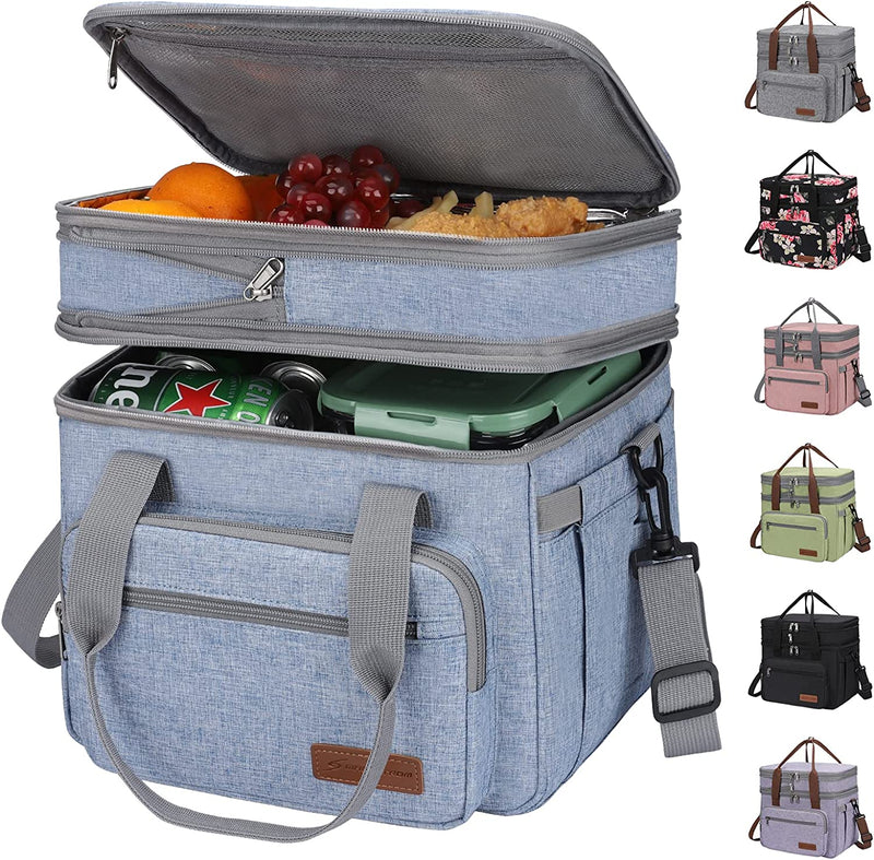 Maelstrom Lunch Bag Women,Insulated Lunch Box for Men/Women,Expandable Double Deck Lunch Cooler Bag,Lightweight Leakproof Lunch Tote Bag with Side Tissue Pocket,Suit for Work School 18L,Green Home & Garden > Lighting > Lighting Fixtures > Chandeliers Maelstrom 18l Blue 18L 
