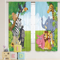 MESHELLY Baby Boy Nursery Jungle Safari Curtains 42(W) X 63(H) Inch Rod Pocket Kids Children Play Forest Lion Animal Printed Curtains for Living Room Bedroom Window Drapes Treatment Fabric 2 Panels Home & Garden > Decor > Window Treatments > Curtains & Drapes MESHELLY Colourful 42(W) x 63(H) 