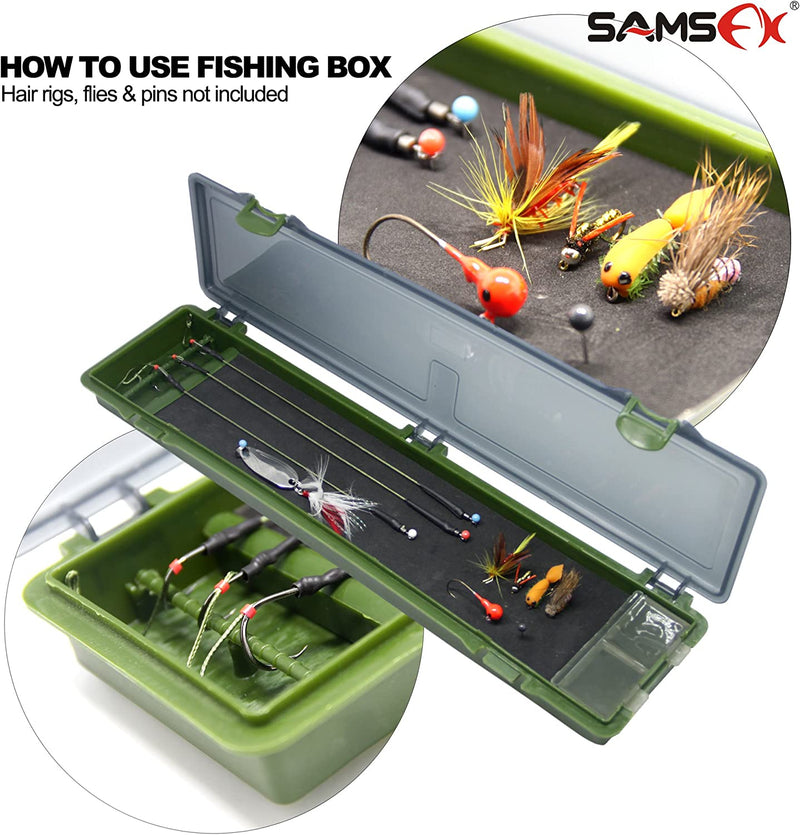 SAMSFX Carp Fishing Tackle Box Stiff Hair Rig Board Rig Box Wallet Rig Storage Box Sporting Goods > Outdoor Recreation > Fishing > Fishing Tackle samalon   