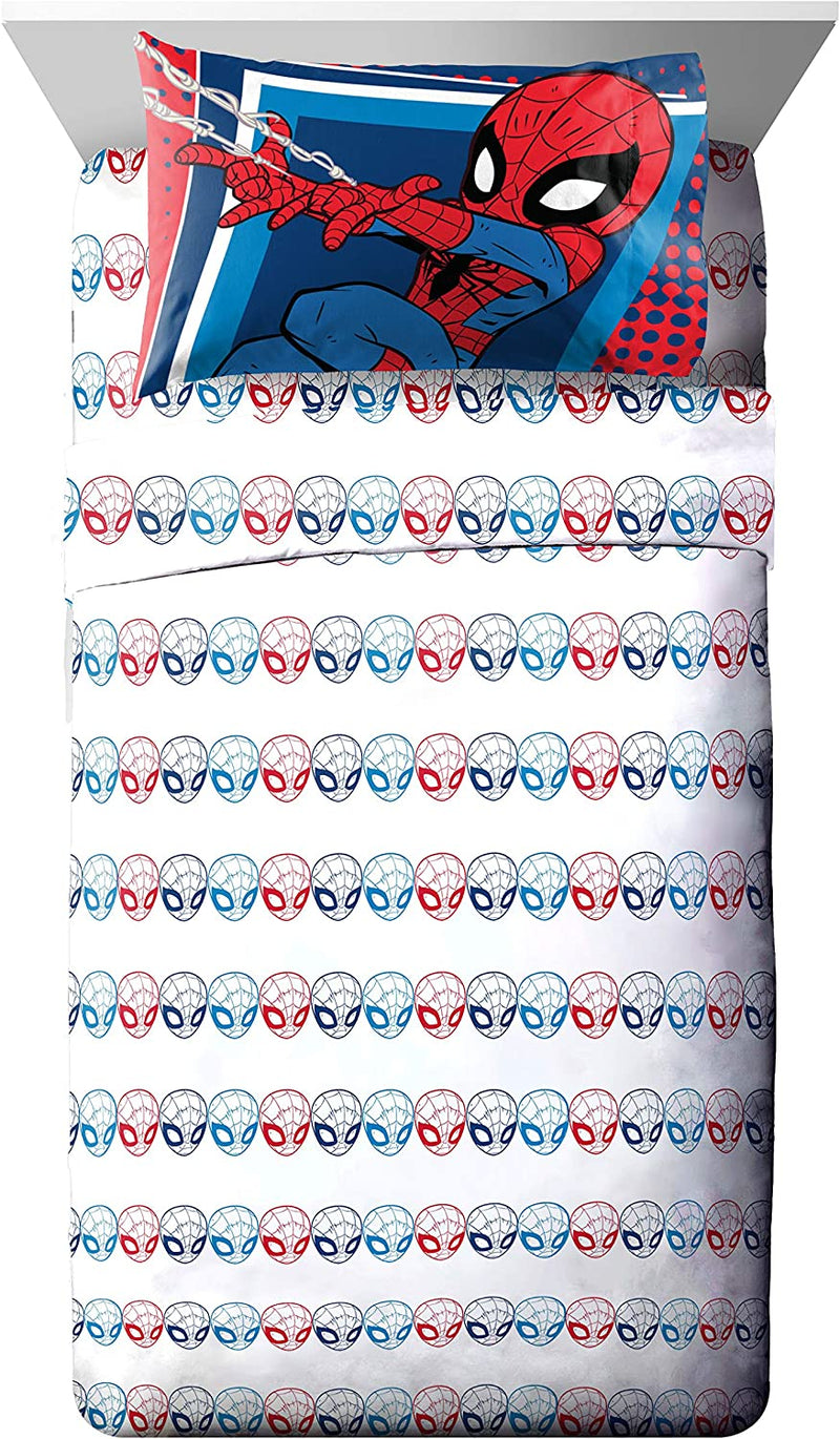 Marvel Super Hero Adventures Go Spidey 4 Piece Twin Bed Set - Includes Reversible Comforter & Sheet Set Bedding Features Spiderman - Super Soft Fade Resistant Microfiber (Official Marvel Product) Home & Garden > Linens & Bedding > Bedding Jay Franco & Sons, Inc.   
