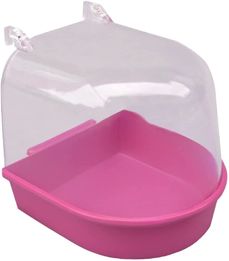 Parrot Bathing Hanging on Cage Birdbath Bird Supplies Plastic Box Cage Accessories for Pet Shower(Green) Animals & Pet Supplies > Pet Supplies > Bird Supplies > Bird Cages & Stands ZZHUI Red  