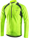 ARSUXEO Men'S Half Zipper Cycling Jerseys Long Sleeves MTB Bike Shirts 6031 Sporting Goods > Outdoor Recreation > Cycling > Cycling Apparel & Accessories ARSUXEO Green XX-Large 