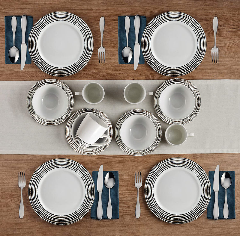 Pfaltzgraff Bryson 16-Piece Dinnerware Set, Service for 4, White Home & Garden > Kitchen & Dining > Tableware > Dinnerware Lifetime Brands Inc.   