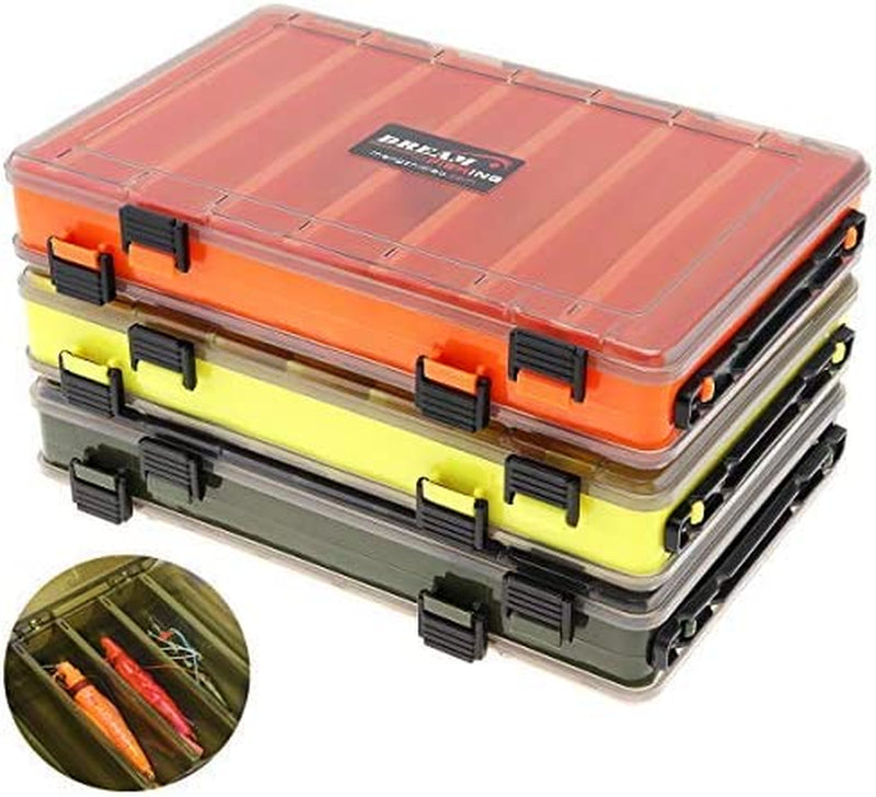 Origlam Double Sided 14 Compartments Fishing Tackle Boxes Fishing Lure Box Organizer, Fishing Bait Tackle Storage Case, Container Box for Jewelry Beads Earring Hook Sporting Goods > Outdoor Recreation > Fishing > Fishing Tackle OriGlam   