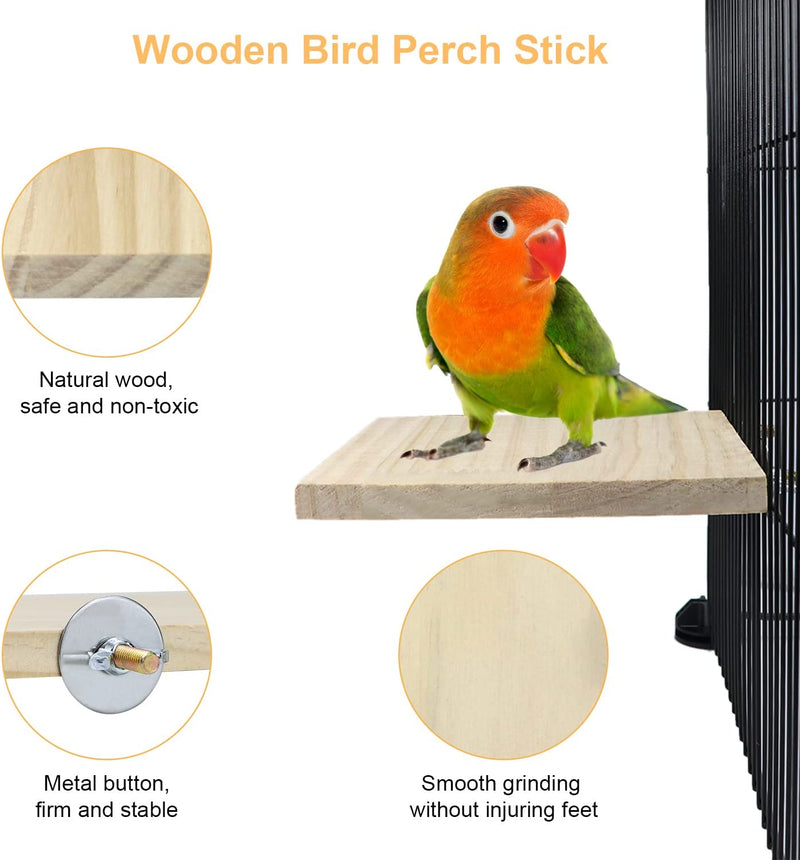 2Pcs Bird Perch Platform Flat Stand Beak Paw Grinding Wood for Parrot Parakeet Cockatiel Lovebird Conure Finch Budgie Animals & Pet Supplies > Pet Supplies > Bird Supplies Litewoo   