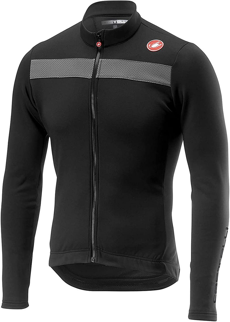 Castelli Cycling Puro 3 Jersey FZ for Road and Gravel Biking I Cycling Sporting Goods > Outdoor Recreation > Cycling > Cycling Apparel & Accessories Castelli Light Black/Silver Reflex Small 