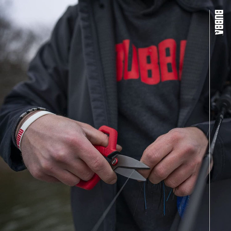 BUBBA Shears with Non-Slip Grip Handles, Multi-Functional and Durable Design to Easily Cut through Any Fishing Line Sporting Goods > Outdoor Recreation > Fishing > Fishing Rods BUBBA   
