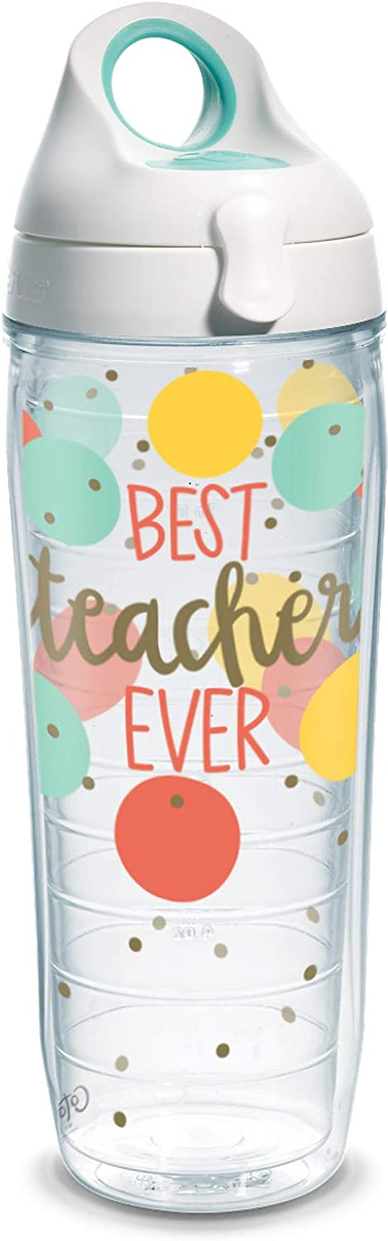 Tervis Coton Colors - Love Stripes Insulated Tumbler with Wrap and Red Lid, 16Oz, Clear Home & Garden > Kitchen & Dining > Tableware > Drinkware Tervis Best Teacher 24oz Water Bottle 