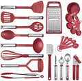 Kitchen Utensils Set, Cooking Utensils Set, Non Stick and Heat Resistant Kitchen Gadgets, 24 Pcs Nylon and Stainless Steel Kitchen Utensil Set New Home Essentials, Pots and Pans Kitchen Accessories Home & Garden > Kitchen & Dining > Kitchen Tools & Utensils Kaluns Red  