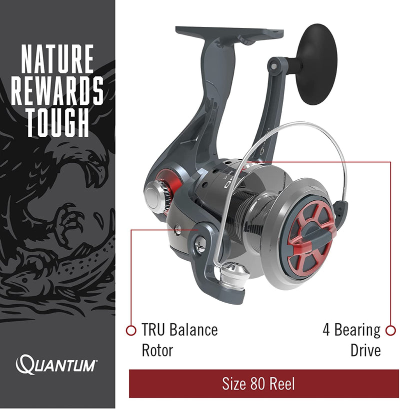 Quantum Optix Spinning Fishing Reel, 4 Bearings (3 + Clutch), Anti-Reverse with Smooth, Precisely-Aligned Gears Sporting Goods > Outdoor Recreation > Fishing > Fishing Reels Zebco   