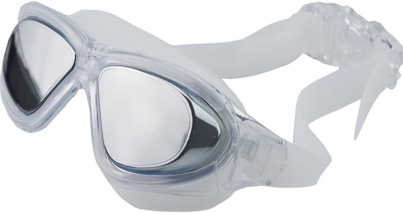 Qishi Super Big Frame No Press the Eye Swimming Goggles for Adult Sporting Goods > Outdoor Recreation > Boating & Water Sports > Swimming > Swim Goggles & Masks Qishi White  