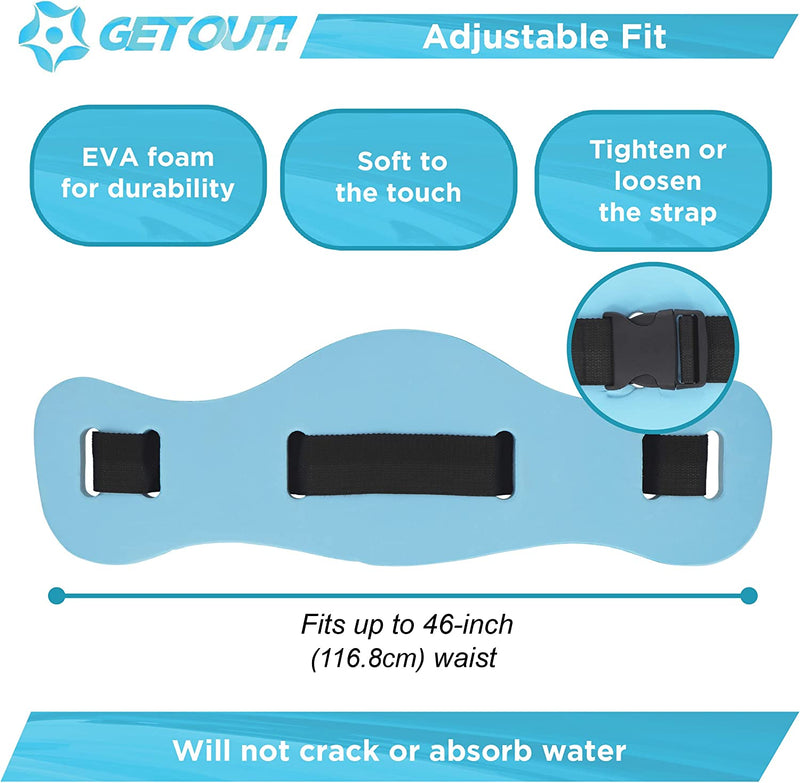 Get Out! Large Swim Belts Water Aerobics Belt with Adjustable Belt Strap Aquatic Exercise Equipment for Pool Fitness