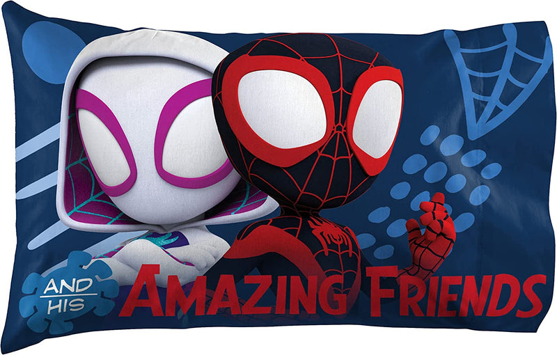 Marvel Spidey and His Amazing Friends Team Spidey Twin Size Sheet Set - 3 Piece Set Super Soft and Cozy Kid’S Bedding - Fade Resistant Microfiber Sheets (Official Marvel Product)