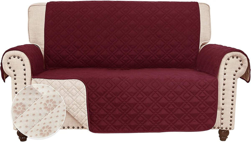 ROSE HOME FASHION Anti-Slip Sofa Cover for Leather Sofa, Couch Covers for 3 Cushion Couch, Slip-Resistant Couch Cover for Leather Sofa, Sofa Covers for Living Room, Couch Covers(Sofa:Darkgrey) Home & Garden > Decor > Chair & Sofa Cushions Rose Home Fashion Merlot 54"Loveseat 