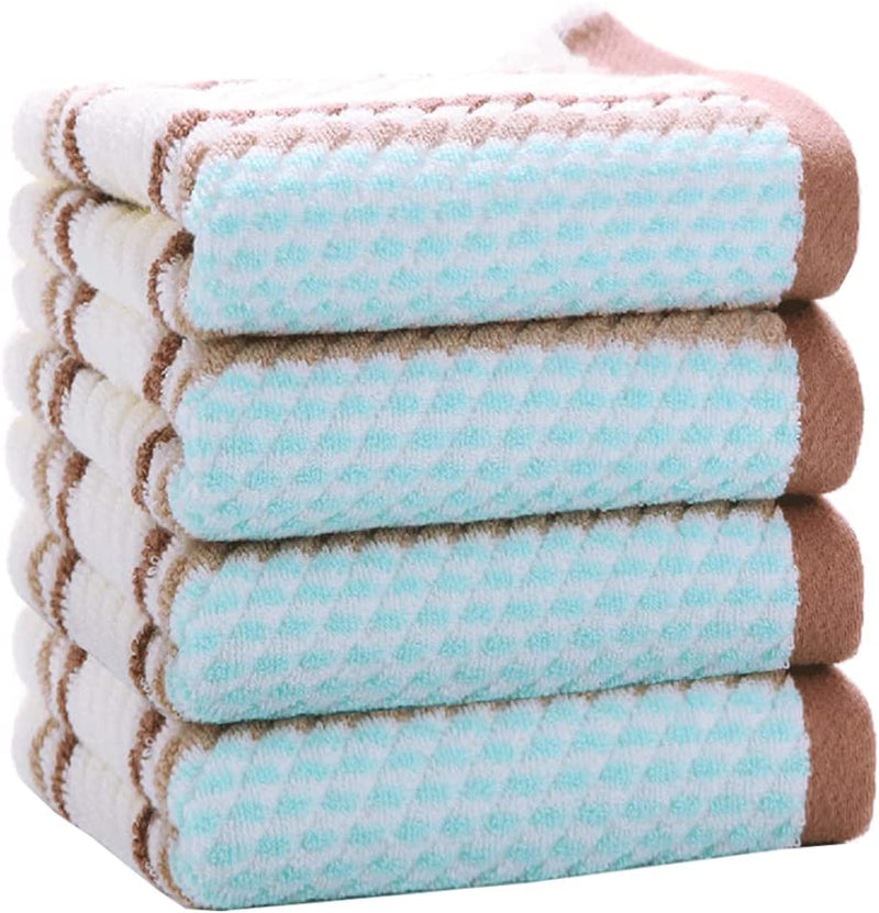 Pidada Hand Towels Set of 2 Striped Pattern 100% Cotton Soft Absorbent Towel for Bathroom 13.4 X 29.5 Inch (Brown) Home & Garden > Linens & Bedding > Towels Pidada 4 Brown 13.4 x 29.5 