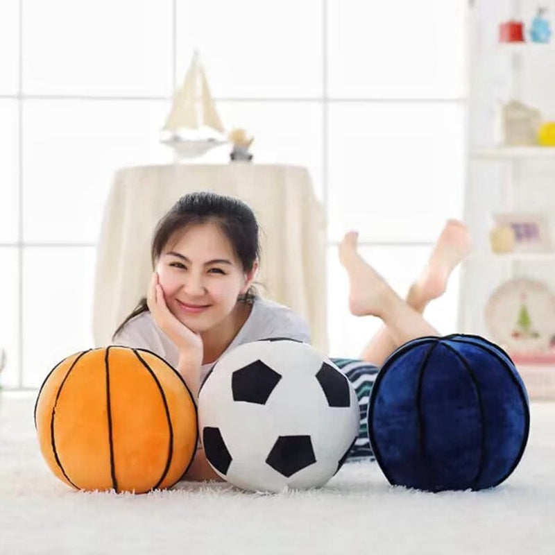 XIYUAN 11.8Inch Simulated Basketball Plush Pillow Soft Filled Basketball Throw Pillow Decorative Pillow Cushion Sports Sports Toys Gifts for Kids Boys Children'S Roomball Decorations(Orange)  XIYUAN   