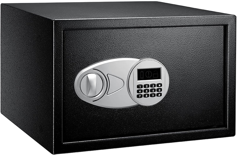 Steel Home Security Safe with Programmable Keypad - Secure Documents, Jewelry, Valuables - 1.52 Cubic Feet, 13.8 X 13 X 16.5 Inches, Black Home & Garden > Household Supplies > Storage & Organization KOL DEALS Keypad Lock 1.2 Cubic Feet Wide 