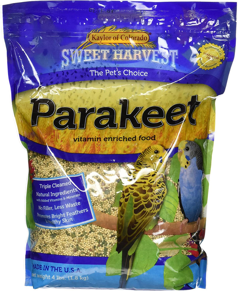 Sweet Harvest Parakeet Bird Food, 4 Lbs Bag - Seed Mix for Parakeets Budgerigars Budgies Animals & Pet Supplies > Pet Supplies > Bird Supplies > Bird Food Kaylor of Colorado   