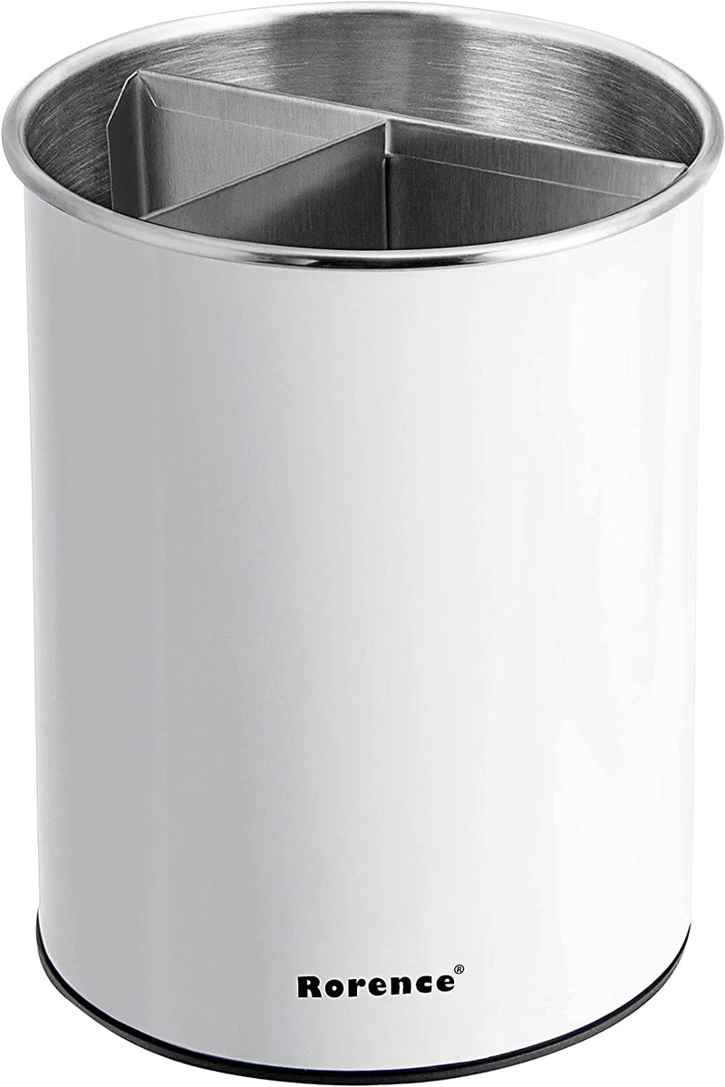Rorence Rotating Kitchen Utensil Holder: 360° Spinning Stainless Steel Cooking Tools Crock with Removable Insert Divider (Utensils Not Included) - 5"D by 6.5"H Home & Garden > Kitchen & Dining > Kitchen Tools & Utensils Rorence   