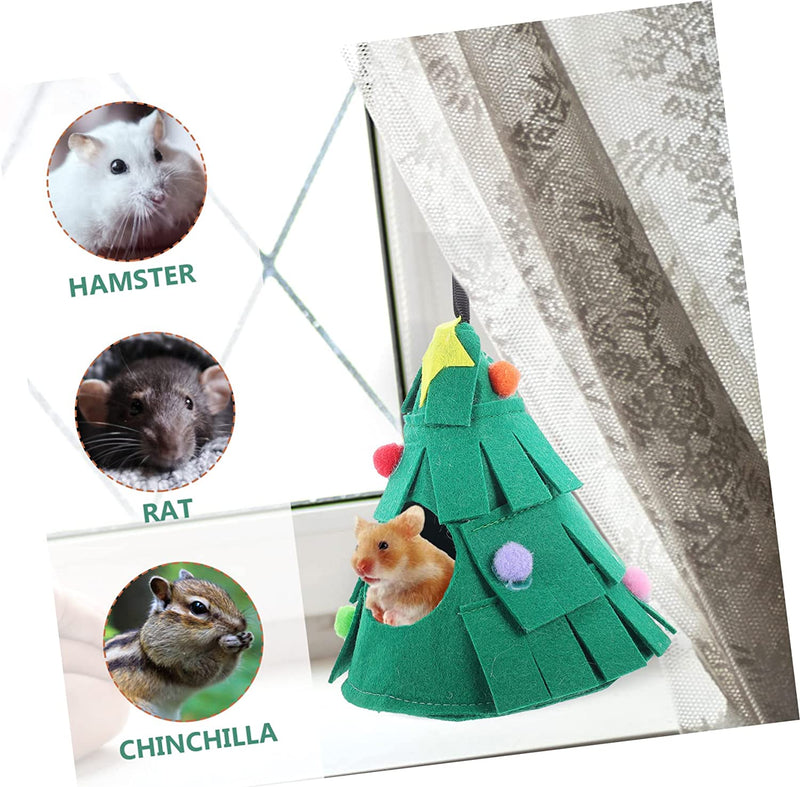 Balacoo Portable Animal Glider Christmas Chinchilla Xmas Nest Cage Beds Hanging Shape Adorable House Squirre Accessories Breathable - Rat Pets Warm Animals Hammock Hedgehog Bed Cave For Animals & Pet Supplies > Pet Supplies > Bird Supplies > Bird Cages & Stands Balacoo   