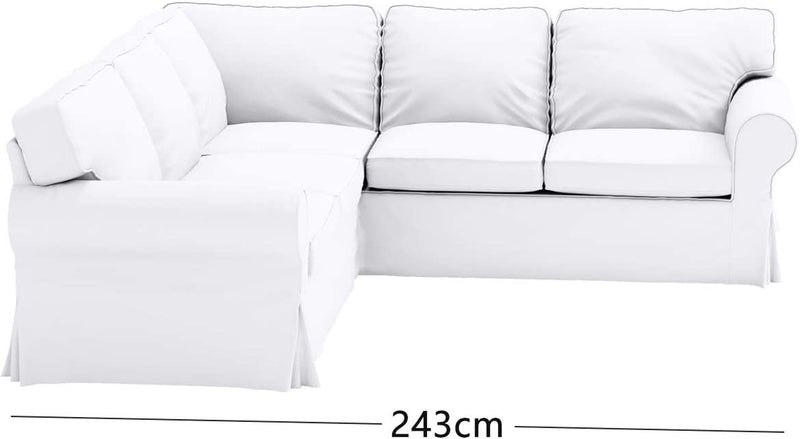 The Thick Polyester Flax Ektorp 2 2 Sofa Cover Replacement Is Custom Made. It Fits IKEA Ektorp Corner or Sectional Sofa Slipcover. (Polyester Flax) Home & Garden > Decor > Chair & Sofa Cushions Custom Slipcover Replacement   