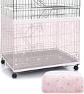 Large Bird Cage Cover Birdcage Nylon Mesh Net Cover Seed Feather Catcher Twinkle Star Universal Birdcage Cover Bird Seed Guard Skirt for Parakeet Macaw African round Square Cage (Black, L) Animals & Pet Supplies > Pet Supplies > Bird Supplies > Bird Cages & Stands Shappy Pink X-Large 